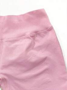 Women's Seamless Butt Lifting Sports Shorts, Suitable For Gym Workout, Cycling, Running, Black Tight Pants, Summer