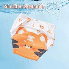 5pcs/Pack Baby Washable Potty Training Pants With Printed Patterns, Reusable Baby Underwear For Toilet Training, Suitable For Newborn, Toddler Boys And Girls
