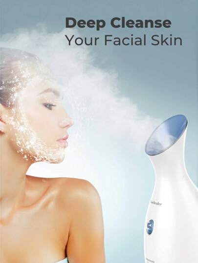 Nano Ionic Facial Steamer, Deep Cleaning Tool For Face, Portable Electric Steam Device For Skin Care, Nursing Appliance, Gift For Her