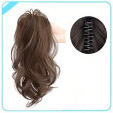 Pinzas para el cabello con cola de caballo alta, peluca sintética de corona esponjosa alta, peinado con media trenza en cascada, accesorios de estilo para dar volumen al cabello largo para mujeres, accesorios para el cabello elegantes, pinzas de moda para el cabello, casuales