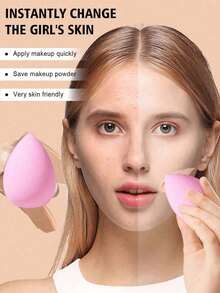 [12pcs Water-Absorbent Makeup Sponges] 12pcs Latex-Free, Water-Absorbent Polyurethane Makeup Sponges - Suitable For Liquid, Cream, And Powder Foundations - Available In Multiple Colors - Multicolor - View 7