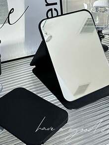 1个可折叠化妆镜，便携式小巧化妆镜，透明镜面，适用于教室、旅行和宿舍，是女学生的理想之选，也适合在家、书桌和宿舍使用，是送给男士和女士的最佳礼物，适合生日、毕业、家居装饰、返校季和学习用品。 - 彩色 - 查看 6