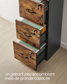 Filing Cabinets - Brown+Black - View 3