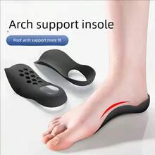 1 Pair Arch Support Insoles, Suitable For Home, Commuting And Work - Black - View 2