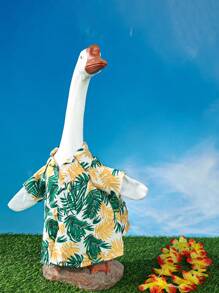 1 pièce Tenue légère et respirante pour ferme avicole, chemise jaune en simulation de cygne blanc avec couronne, convient pour toutes les saisons