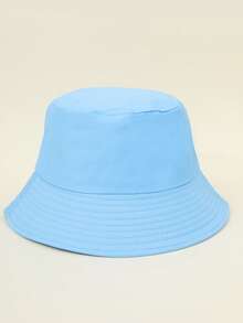 2 chiếc mũ xô màu trơn cho trẻ em, mũ xô chống nắng đa năng thường ngày cho cả nam và nữ, ngoài trời/học sinh - Đen + Xanh - Xem 3