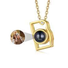 Custom Necklace With Picture Inside Personalized Photo Projection Necklace Camera Pendent Necklace Customized Picture Memorial Jewelry Gifts