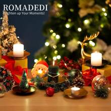 Iron Plate Candle Holder - Gold Candle Holders For Pillar Candles, Set Of 2 Small Candle Tray Pillar Candle Holder Plate Metal Candle Stand For Coffee Table Decor, Wedding, Party, Home Decor - 金色 - 查看 10