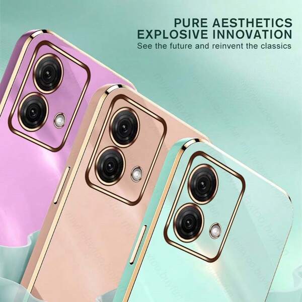 Capinha De Celular Borda dourada para Motoorola Varios Modelos