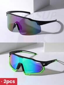 GLASSES 9932p 1pc POLASUP Polarized Cycling Glasses, Summer Oversized Sci-Fi Hollow Frame , Anti-Wind, Anti-UV, Cycling, Outdoor Sports, Hiking (Gift Set Includes EVA Case, Cleaning Cloth, Glasses Strap) Autumn Accessories Goggles