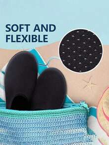 一双防滑沙滩袜，在水中保持舒适！适合游泳、潜水、沙滩足球、沙滩排球以及其他各种水上和沙滩活动，夏季旅行必备品，海滩旅行收纳包，暑假返校运动学校用品，假日露营，假日必备配件，旅行配件