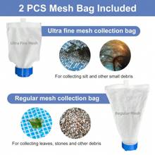 Portable Pool Vacuum Cleaner With Pool Net Separator - Ideal For Above-Ground Pools, Hot Tubs, And Fountains - Removes Leaves And Debris Effortlessly, 2 Categories To Choose From, Pool Maintenance Efficient Pool Cleaning Durable Plastic Handle