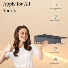 IBobbish Metal Medal Hanger Display,Non-Slip Trophy Shelf With 20 Hooks,Wall Mount,Heavy Duty,Non-Bent,Holds 22-33lbs,For Gymnastics,Race,Soccer,Swim - 經典黑色 - 查看 7