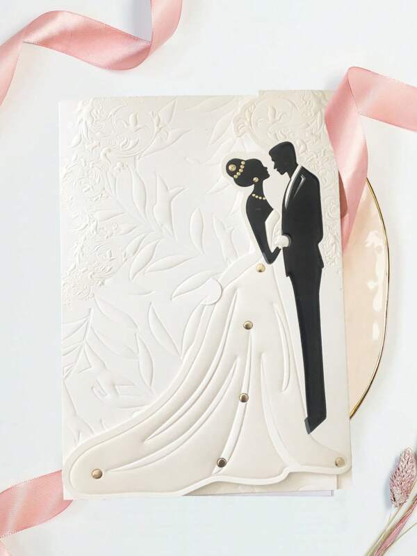 1/20pcs Wedding Invitation, Bride And Groom Design And Envelope, 5x7 "Wedding/Bridal Shower/Birthday Party Invitation