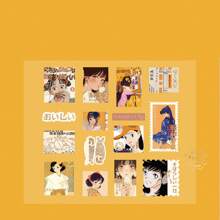 30 Stücke Anime-Charakter-Themen dekorative Aufkleber-Set, Showa-Ära Serie, geeignet als Geschenk, für Büro, Zuhause, Markierung, Beschriftung, Klassenzimmer, Unterhaltungsspielzeug, Studentenplaner kreative Retro-Memo-Dekoration Aufkleber, DIY Deko Schulbedarf, Schulanfang