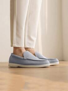 Men's Loafers, New Summer Non-Slip Wear-Resistant Flat Comfortable Slip-On Shoes For Men, Outdoor Casual Driving Shoes, Big Size Breathable Canvas Boat Shoes, Fashion Lightweight Luxury Deodorizing Canvas Sneakers, Colorblock Casual Straw Bottom Slouchy Shoes, All Season