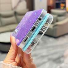 亮片 1 件树脂渐变液体闪光手机壳适用于 Galaxy A15、A25、A35、A55