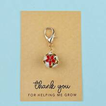 5 个花铃钥匙扣和 5 张“感谢您帮助我成长”卡片、金色龙虾扣和漂亮的包包挂件，送给老师和朋友的感谢礼物，适合各种生日派对和节日聚会 - 彩色 - 查看 6