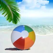 4 件/套，12 件/套，11.81 英寸/30 厘米充气沙滩球，经典彩虹色夏季户外沙滩泳池派对活动游戏玩具球，适合生日、泳池派对礼物、夏季水上玩具、沙滩趣味玩具 - 彩色 - 查看 5