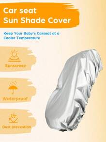 1 pieza Cubierta de parasol para silla de coche para bebé, nuevo modelo de protector de asiento de seguridad, sombreado bloqueador de sol e insolación de lámina de aluminio, fácil de plegar y almacenar, adecuado para bebés y niños. Artículos esenciales para bebés, equipo de viaje para bebés, accesorios para silla de coche para bebés, ideal para el verano, suministros de viaje para bebés, favorito de los bebés (estilo aleatorio)