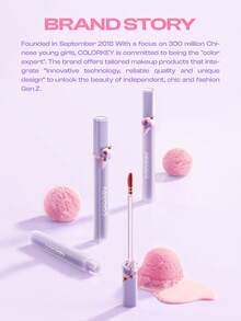 COLORKEY Soft Matte Lip Gloss, Lip Tint, Liquid Lipstick, Moisturizing Matte, Long-Lasting, Non-Stick, Waterproof, Fade-Resistant, Lip Care, Creates Refined Lip Makeup. Cosmetic Brand Product Suitable For Women And Girls, Ideal For Autumn/Winter Season, Can Create Latte Makeup, Y2K Makeup, 90s Makeup, Cool Girl Makeup, Lip Makeup Matching, Bridal Makeup, Valentine's Day Gift - O308 Kapok After Rain (Ice Cream Dream Edition) - 查看 9