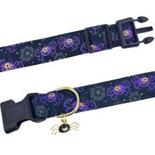 Collier pour chien d'Halloween, cadeau de fête pour animaux de compagnie avec pendentifs mignons, collier réglable de citrouille, araignée, fantôme, chauve-souris pour chien de petite, moyenne et grande taille, mâle et femelle