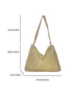 1 chiếc túi đeo chéo cổ tay lấp lánh có khóa kéo, thiết kế đính sequin nhiều màu sắc, túi đựng điện thoại độc đáo, túi đeo vai cho nữ, phù hợp cho tiệc tùng, buổi tối, hẹn hò, túi dự tiệc, hoàn hảo cho tiệc cưới, dạ hội, tiệc tối/tiệc chiêu đãi, phối cùng váy dạ hội, váy sequin, váy cưới, sequin. - Vàng - Xem 10