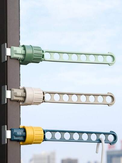 1 件 8 钩晾衣架、室内晾衣架、多功能阳台窗衣架、浴室门窗艺术配件、8 钩窗衣架、旅行晾衣杆、时尚简约风格、可扩展、8 钩窗衣架、晾衣架、旅行晾衣杆、夹式衣架、无需钻孔安装、可扩展设计