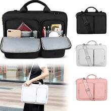 1PC 15.6 Inch Laptop PC Waterproof Shoulder Bag Carrying Soft Notebook Case Cover - Black - View 2