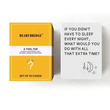 SMILE TALK 1PC Deep Conversation Question Cards, Tabletop/Party Game. 53 Heartfelt Questions For Deeper, Sincere Chats. Ideal Gift For Lovers/Friends On Valentine's/Halloween/Christmas. Perfect For Game Nights|53cards| - Yellow - View 6