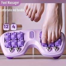 双滚轮足部按摩器，带 4 个按摩滚轮 - 针灸放松，缓解疼痛和足底按摩，健康配件 - 彩色 - 查看 2