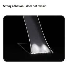 Super-Adhesive Double-Sided Tape, Transparent Acrylic Adhesive, Strong, Residue-Free Acrylic Red Film Double-Sided Tape, Suitable For Picture Frames, Cars, High-Adhesion Transparency, Carpet Fixing, Home Office Walls, DIY Crafts, And Posters.