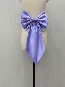 1pc Satin Fabric Bow Decor Back Accessory Waist Decoration,For Romantic Wedding Dress Valentine's Day Accessories - Multicolor - View 26