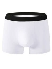 白色透气男士三角裤，四季皆宜的弹性内裤 - 白色 - 查看 5