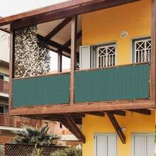 1 件阳台隐私屏风,公寓门廊栏杆屏风,甲板围栏挡风布罩,适用于室外露台后院门廊甲板公寓 - 墨綠 - 查看 12