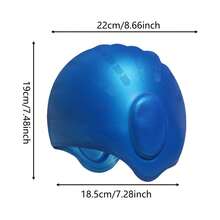 Swimming Hat, 1pc Sports Swim Silicone Hat, Stretchy Comfortable Long Hair Ear Protector Hat For Swimming Pool, Beach Essentials, Beach Accessories, Pool Float - Multicolor - View 7