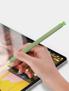 Cute Carrot-Shaped Silicone Pencil Case Cover For Apple Pencil 2nd Generation, Cartoon Stylus Protective Sleeve - Multicolor - View 2