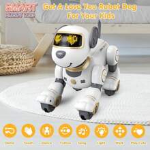 Remote Control Ai Robot Dog Toy-Interactive Touch & Follow 17 Functions Robot Dog Pet, Programmable Smart Walking Intelligent Dancing Puppy ,Voice & 2.4GHz RC Robot Pet With Interactive Touch Sensors, Over 20+ Responses, Program Mode, Robotic Puppy Toy