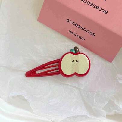 2pcs/Set Cute & Creative Red Apple Shaped BB Hair Clips ,Hair Accessory, Claw Clips, Clips For Hair, Hair Slide, Hair Claws, School Stuff, New Years, Festival Outfits, Hair Accessories, Head Accessories, Hair Accessories For Women, Hairpin