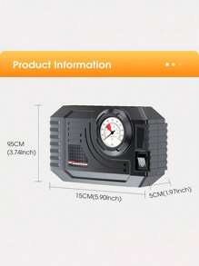 CARSUN Gonfiatore di pneumatici portatile - Accessori auto, funzione di gonfiaggio rapido per pneumatici auto, compressore d'aria per pneumatici auto 150 PSI, senza batterie richieste, con luci LED, per auto/moto/bicicletta/palloni/salvataggio, accessorio indispensabile per auto, regalo