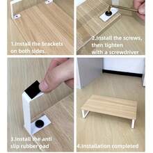 Computer Desktop Monitor Stand Laptop TV Display Screen Riser Shelf Black - Multicolor - View 8