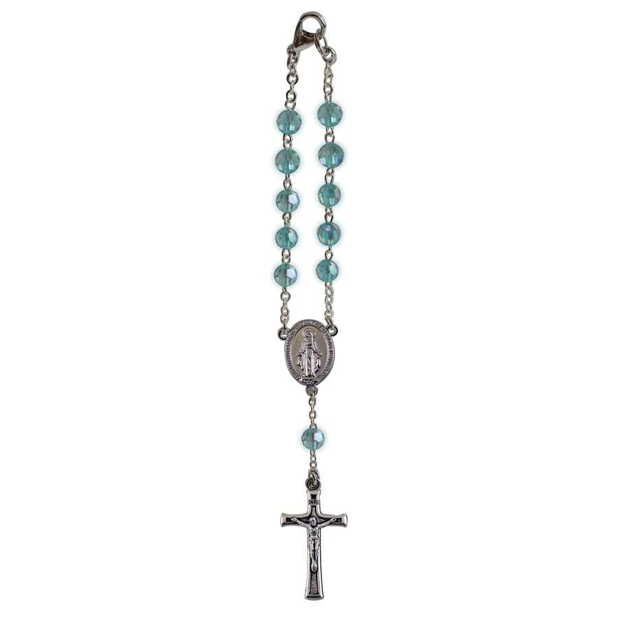Cathedral Art Birthstone Car Rosary, 6 Inches, KT708 - 八月橄欖石 - 查看 1