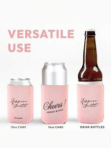 1pc Customized Photo & Text Can Coolers, Personalized Wedding Guest Gifts In Bulk For Guests, Anniversary Party Gifts, Vintage 1984 Can Sleeves, Can Insulators, Drink Racks, Wedding Coolers, Customized Special Gifts For Her And Him, Mom And Dad, Best Friends, Interesting Birthday Gifts - Multicolor - View 5