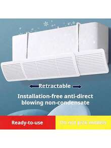 Tấm chắn gió điều hòa 1/2 chiếc, Tấm chắn gió gắn tường cho máy lạnh, Không cần khoan, Lắp đặt điều chỉnh được, Thích hợp cho nhà ở, phòng ngủ, ký túc xá, văn phòng, trang trí nhà bếp, đồ dùng gia đình, quà tặng Ngày của Mẹ, trang trí phòng ngủ, sân vườn, trang trí nhà bếp, mùa hè, bãi biển, đồ dùng du lịch, trang trí phòng, đồ chơi mềm, lễ tốt nghiệp. - trắng - Xem 5