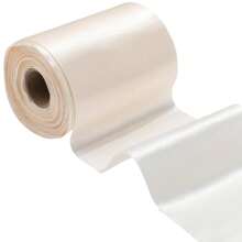 Width 4 Inch Single Face Pink Satin Ribbon Extra Wide Silk Solid Thick Large Solid Polyester Fabric Ribbons For Sewing Making Crafts Cutting Ceremony Wedding Chair Sash Supply 20m Each Roll