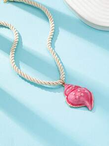 1 件夏季海滩风格龙虾吊坠贝壳项链，度假氛围绳项链带海饰，适合日常佩戴的女士珠宝，适合海边派对 - 彩色 - 查看 9