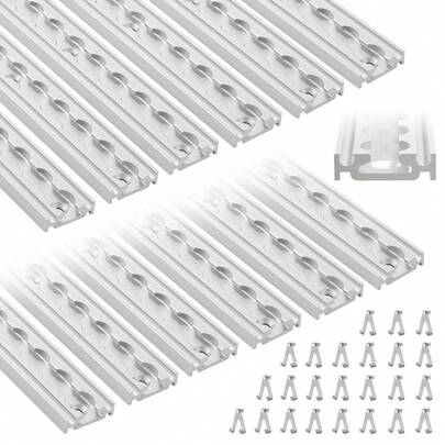 Cecaylie 12x Alu Zurrschiene Bodenprofil Airlineschiene halbrunde eckig vierkant Form Fitting