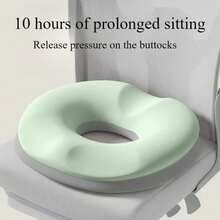 1 件符合人体工程学的甜甜圈办公椅坐垫 - 柔软支撑枕头，带臀部和腰部保护，产后，10 小时长时间坐着，驾驶和桌面工作，可机洗涤纶，增强座椅舒适度，现代软垫设计，耐用柔软材料椅垫座垫椅枕垫游戏椅