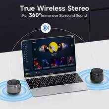 JYX Mini Enceinte Bluetooth Portable, Alto Parleur Bluetooth con Autonomía de 15 Horas, Une Portée de Connexion Jusqu'à 20 Mètres, Convient à Une Utilization Quotidienne/Activités de Plein air,Noir