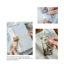 1 Pack 15 Pcs Vintage Style Flowers And Elves Theme Long Strip Stickers Personalized Journaling DIY Collage Card Material Handmade Hand Account Art Notebooks Office & School Supplies School Supplies, Back To School